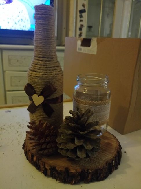 Rodajas de madera para centros de mesa - 1