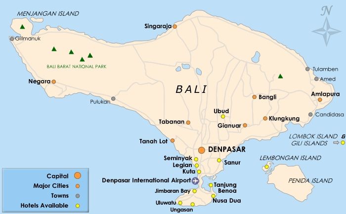 mapa bali