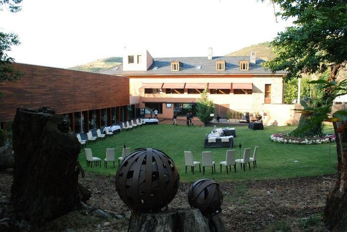 Jardín del restaurante para el cóctel