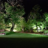 Jardín del restaurante para el cóctel