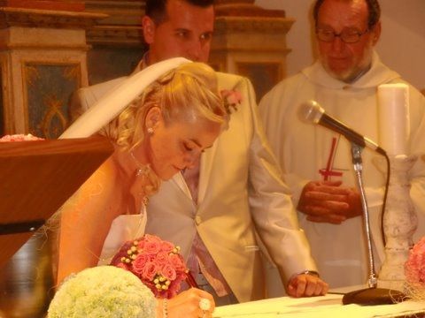 La firma una vez ya casados