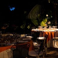 Las mesas para la cena.