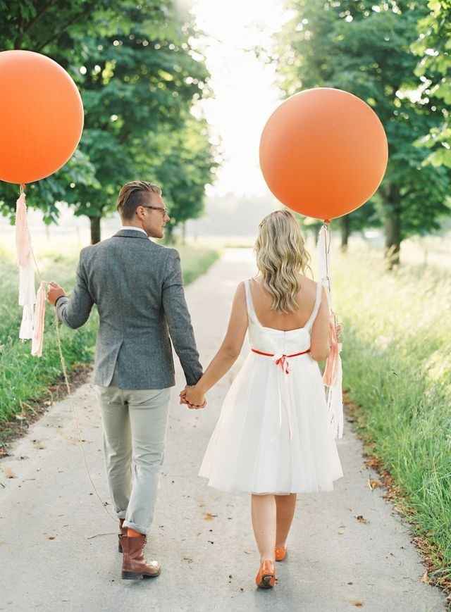 Foto Save the Date detalle naranja