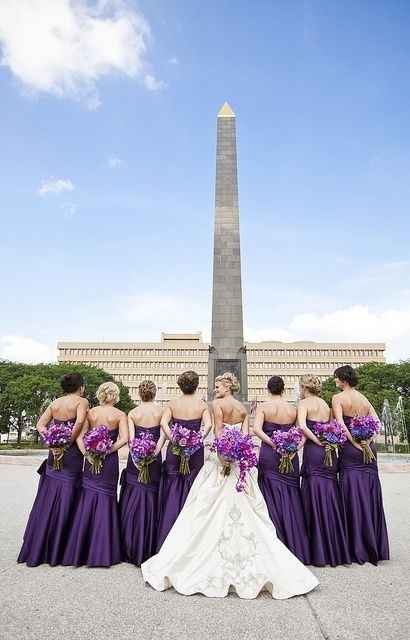 Damas de honor color morado