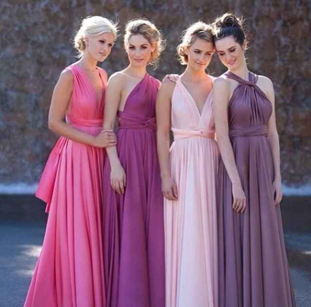 Damas de honor color morado