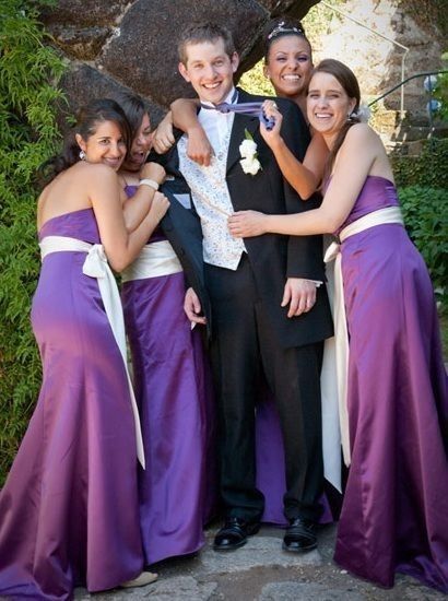 Damas de honor color morado