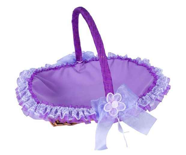 cesta mimbre decorada