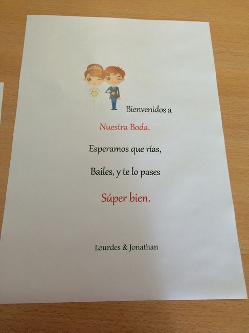 cartel e bienvenida