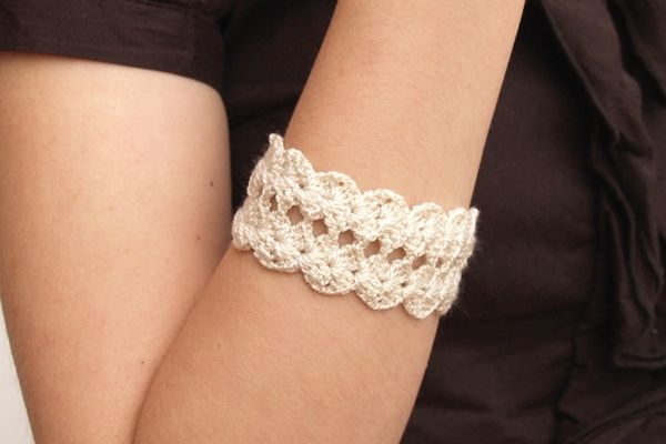 Pulsera ganchillo: un trocito de mi vestido