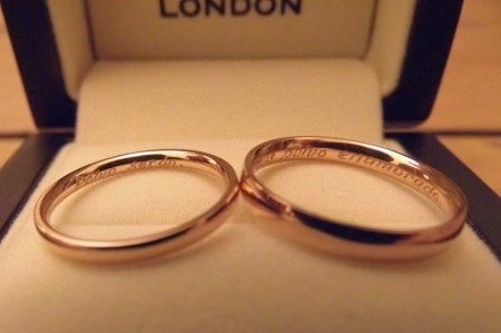 Nuestras alianzas de oro rosa