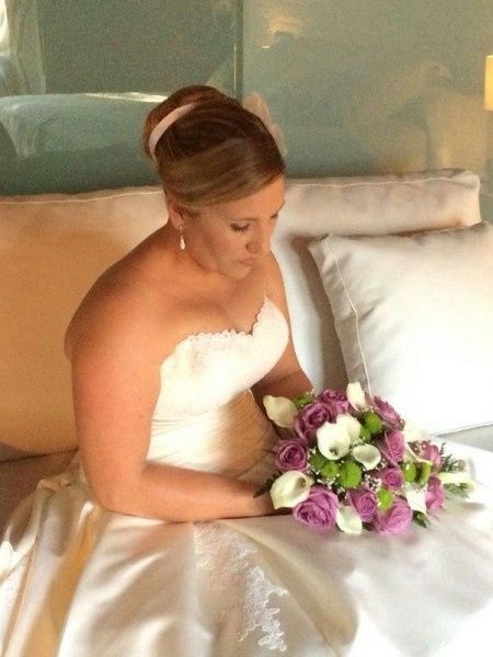 Mi peinado y ramo de novia