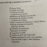 Menú de Boda. - 2