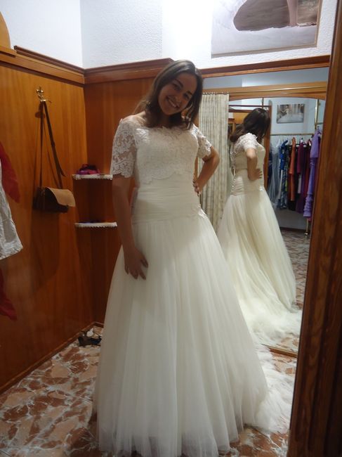 1ª foto con mi vestido de novia