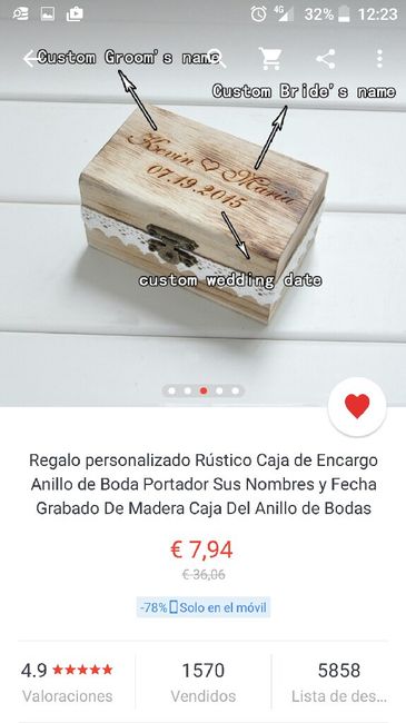 Cajitas para alianza estilo vintage? - 1