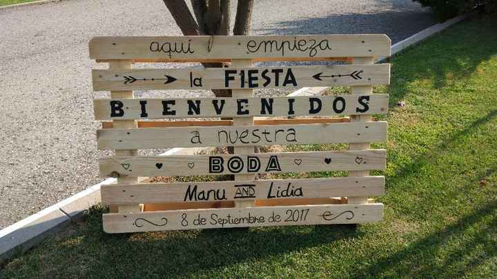 Cartel de bienvenida DIY