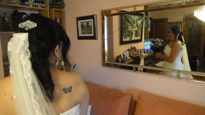 En casa de mis padres antes de salir hacia la iglesia