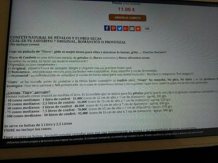 Presupuesto pétalos para los conos - 1