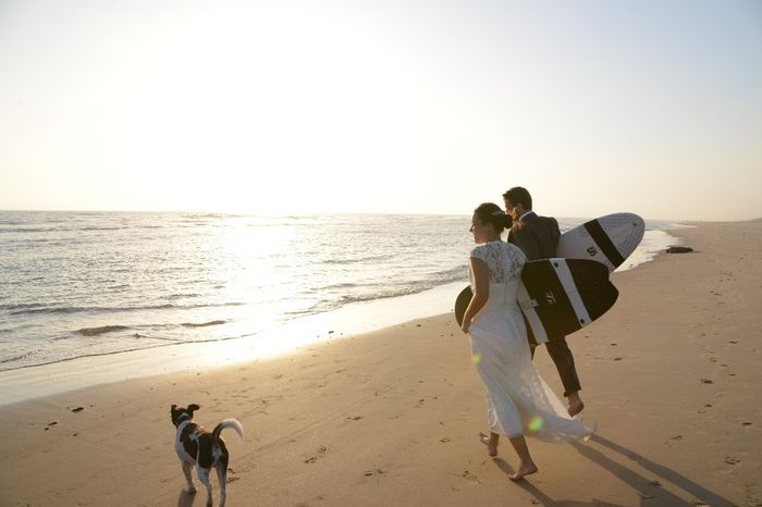 os gusta el surf? Eva y Luisete post-boda