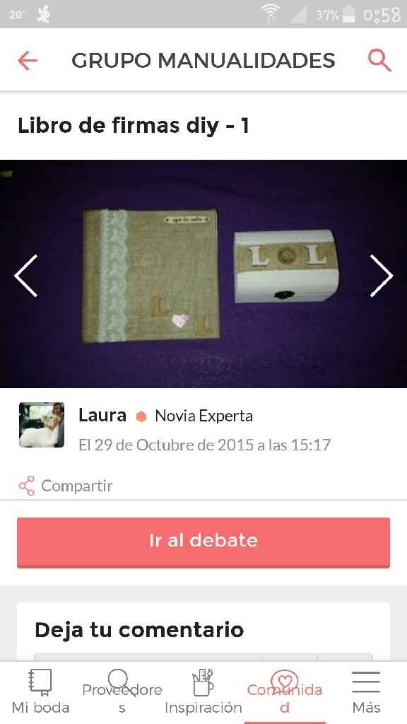 ¿ donde llevarÉis las arras? - 1