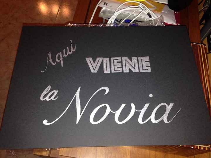 Cartel "ya viene la novia" - 1