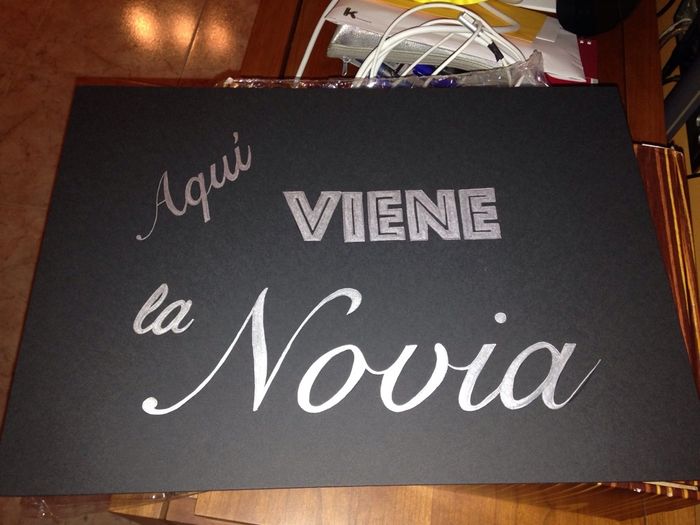 Cartel "ya viene la novia" - 1