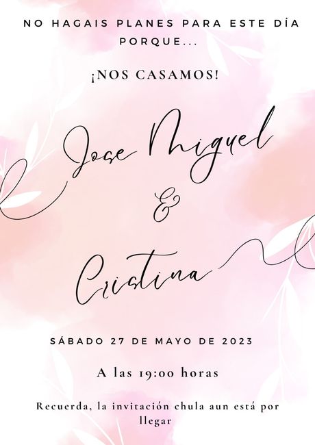 Ya tenemos nuestro Save the date 💙 1