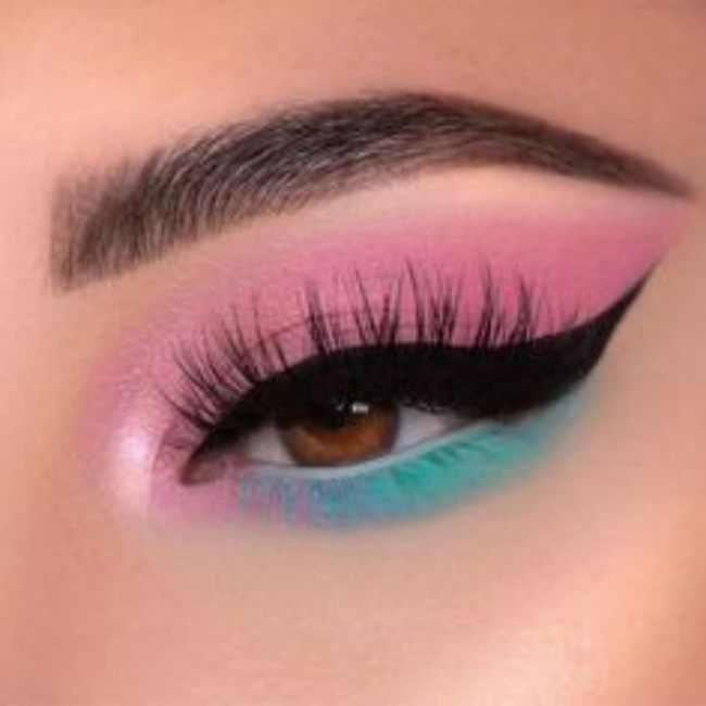 Maquillaje de ojos rosas 3