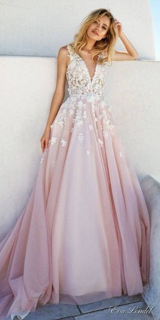 Vestidos de novia en rosa 4