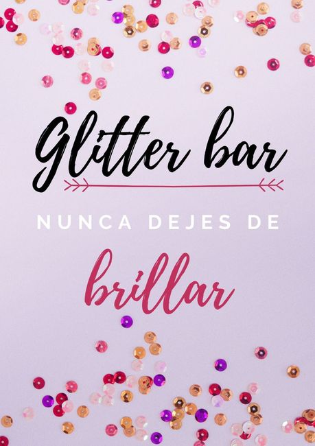 Carteles libro de firmas y glitter bar 2