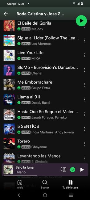 Canciones barra libre 1