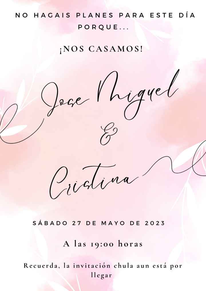 Ya tenemos nuestro Save the date 💙 - 1