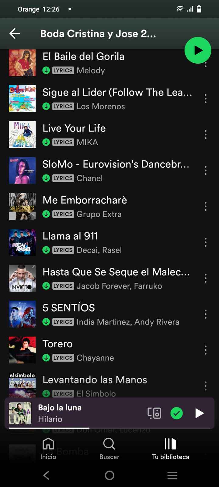 Canciones barra libre - 1