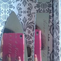 mis utensilios para el corte de la tarta