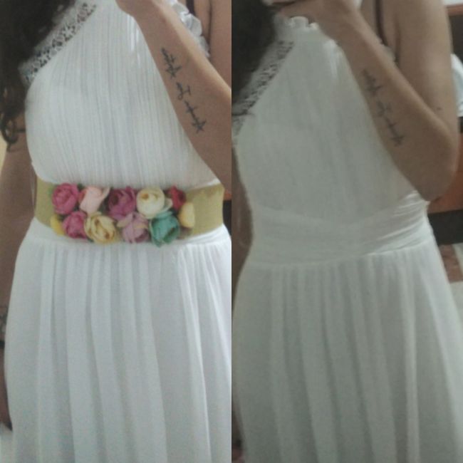 Enseño el vestido blanco( no de novia) 2
