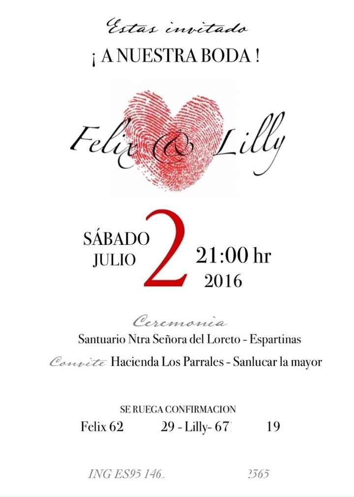 Primer diseño de invitaciones ... opiniones!! - 1