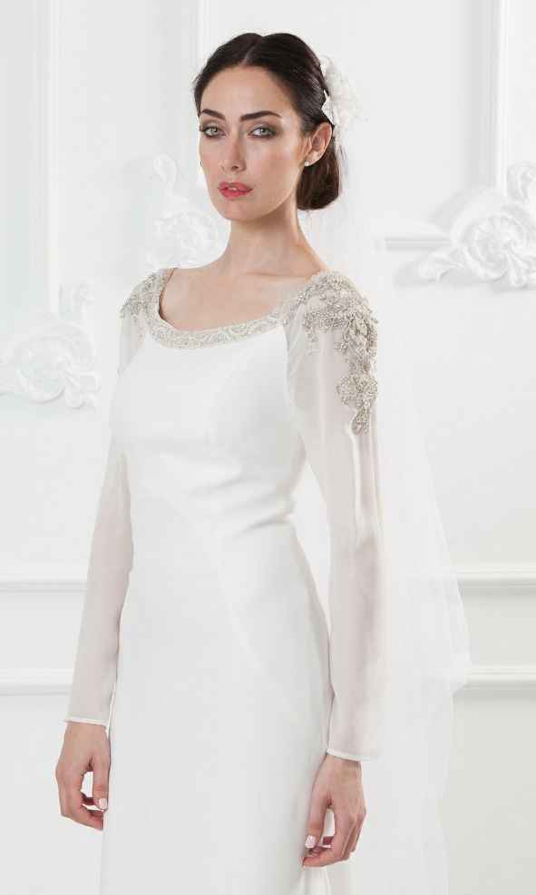 Vestido corte recto para boda religiosa - 3