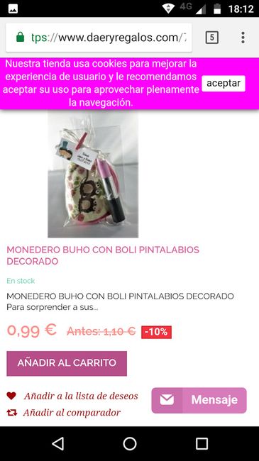 monedero buho + pintalabios boli