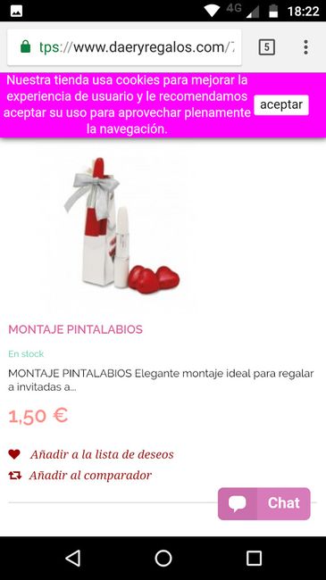 pintalabios boli + 2 bombones de corazon