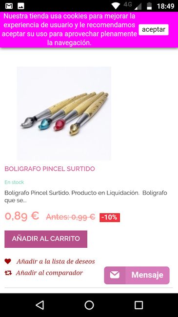 boligrafo forma de pincel