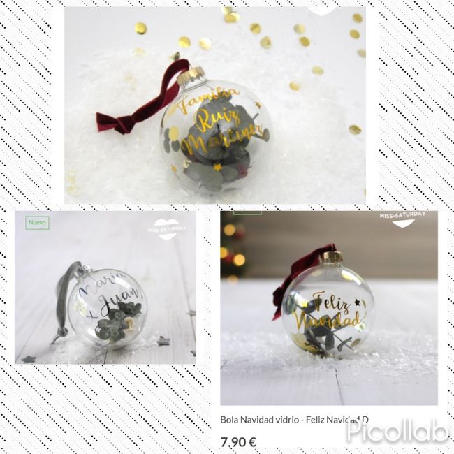 Bolas de navidad personalizadas con mensaje nos casamos! - 1