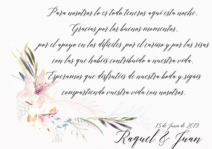 la tarjeta de agradecimiento