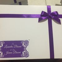 Caja de invitación y presente de boda