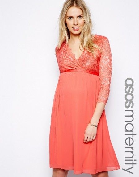 vestido color coral