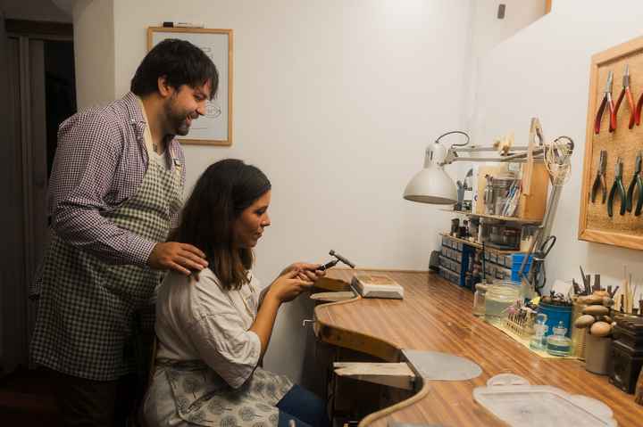 Haciendo nuestros anillos de boda