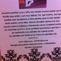 Tarjeta nuestra para las mesas del restaurante