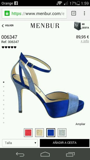 Zapatos azules para novia - 1