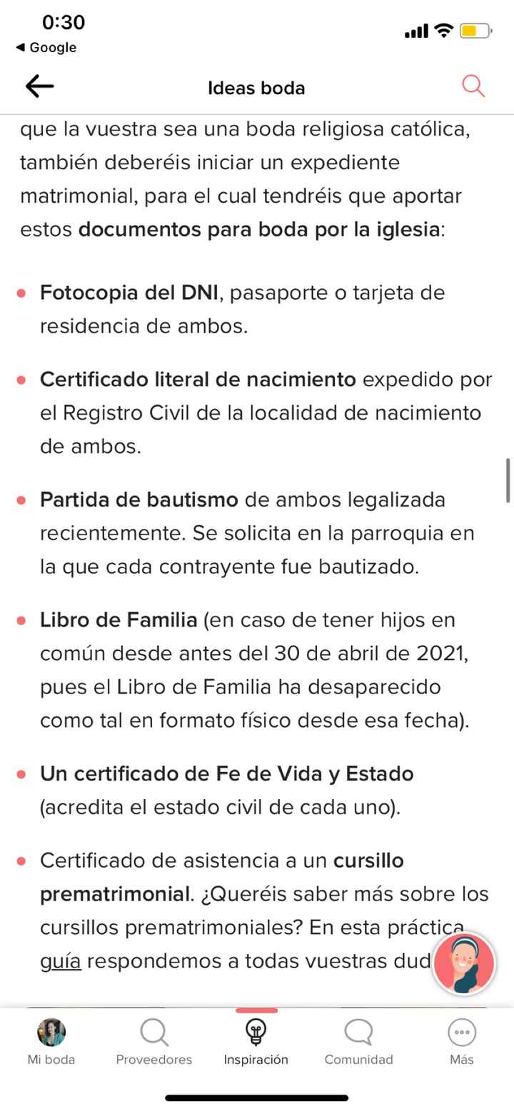 Empiezo de cursos prematrimoniales - 1