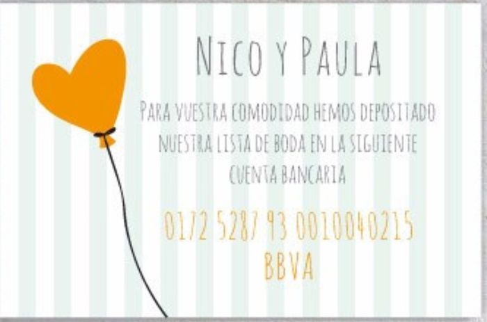  ¿como  daréis  el número de cuenta? - 1