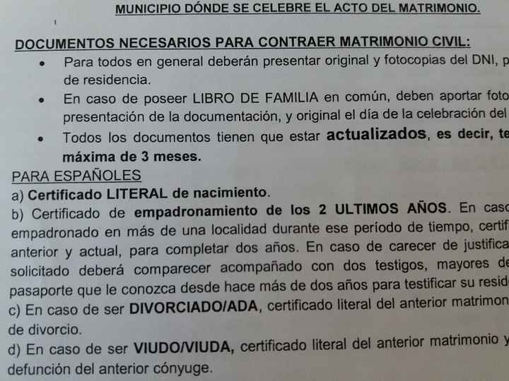 Papeleo boda civil - 1