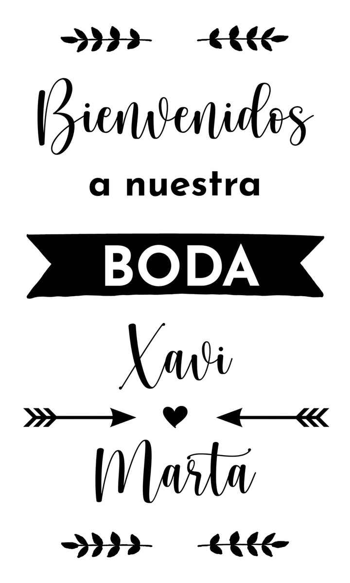 Cartel bienvenida diy - 1
